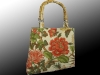 bamboo handle, handmade, handbag, floral linen, Nanaimo, BC, Pip 'n' Milly